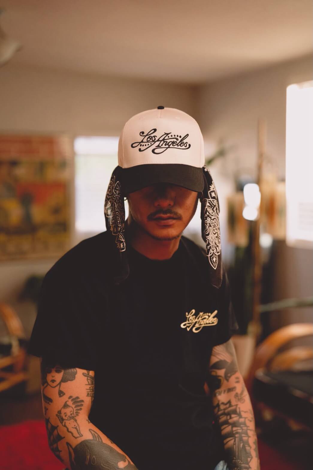 Smoke Ink LA 5 Panel Snap Back Cap 山田蓮 Smoke Ink LA 5 Panel Snap Back Cap | Delinquent Bros SAPPORO JAPAN