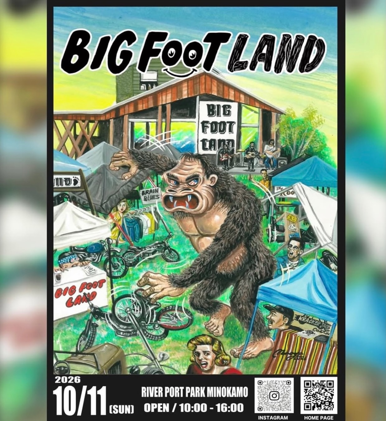 【出店のお知らせ🏁】今年も岐阜県で開催されるBIG FOOT LANDに出店させて頂きます！！
@big_foot_landブースではオンラインストア完売中の商品を限定販売致します！！To live and Die in LA シリーズのキャップや先日から販売開始している山田蓮氏コラボのSmoke Ink シリーズを販売。それでは会場でお会いしましょう🤝場所：岐阜県　リバーポートパーク美濃加茂
出店時間：10月11日 10:00~16:00#delinquentbros
#デリンクエントブロス
#デリンクエント
#非行兄弟
#bigfootland